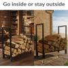 Sunnydaze Firewood Log Rack with Cover – Indoor or Outdoor Wood Storage – 30-Inch – 500-lb Capacity