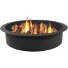 Sunnydaze Outdoor Fire Pit Ring – Heavy-Duty Round Steel Fire Ring Insert – DIY Above or In-Ground – 42-Inch Outer/36-Inch Inner Diameter(Black)