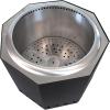 Sunnydaze Wood-Burning Smokeless Fire Pit with Log Poker – Stainless Steel Smokeless Fire Pit for The Backyard – Black – 21.5-Inch