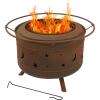Sunnydaze 30-Inch Cosmic Smokeless Wood-Burning Fire Pit with Cover and Poker – Steel Outdoor Smokeless Fire Pit for The Backyard