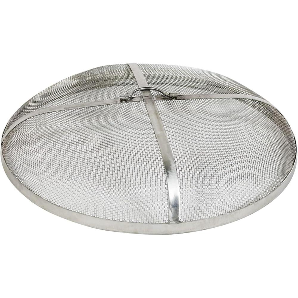 image:imageSunnydaze Round Fire Pit Screen Cover  36Inch Stainless Steel Mesh Fire Pit Spark Screen  Spark Lid Top Cover with Handle30 in