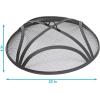 Sunnydaze Black Reinforced Steel Mesh Fire Pit Spark Screen with Ring Handle – 40-Inch Diameter(22 in)