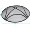 Sunnydaze Black Reinforced Steel Mesh Fire Pit Spark Screen with Ring Handle – 40-Inch Diameter(24 in)