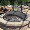 Sunnydaze Black Reinforced Steel Mesh Fire Pit Spark Screen with Ring Handle – 40-Inch Diameter(40 in)