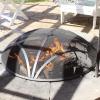 Sunnydaze Black Reinforced Steel Mesh Fire Pit Spark Screen with Ring Handle – 40-Inch Diameter(40 in)