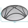 Sunnydaze Black Reinforced Steel Mesh Fire Pit Spark Screen with Ring Handle – 40-Inch Diameter(40 in)