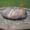 Sunnydaze Round Fire Pit Screen Cover – 36-Inch Stainless Steel Mesh Fire Pit Spark Screen – Spark Lid Top Cover with Handle(24 in)