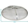 Sunnydaze Round Fire Pit Screen Cover – 36-Inch Stainless Steel Mesh Fire Pit Spark Screen – Spark Lid Top Cover with Handle(36 in)