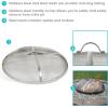 Sunnydaze Round Fire Pit Screen Cover – 36-Inch Stainless Steel Mesh Fire Pit Spark Screen – Spark Lid Top Cover with Handle(36 in)