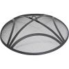 Sunnydaze Black Reinforced Steel Mesh Fire Pit Spark Screen with Ring Handle – 40-Inch Diameter(30 in)