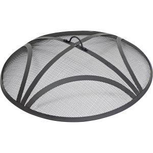 Sunnydaze Black Reinforced Steel Mesh Fire Pit Spark Screen with Ring Handle – 40-Inch Diameter(24 in)
