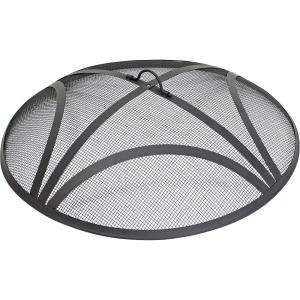 Sunnydaze Black Reinforced Steel Mesh Fire Pit Spark Screen with Ring Handle – 40-Inch Diameter(30 in)
