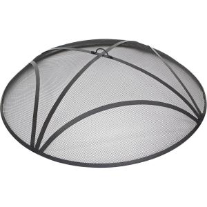 Sunnydaze Black Reinforced Steel Mesh Fire Pit Spark Screen with Ring Handle – 40-Inch Diameter(36 in)