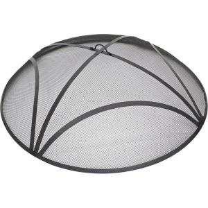 Sunnydaze Black Reinforced Steel Mesh Fire Pit Spark Screen with Ring Handle – 40-Inch Diameter(40 in)