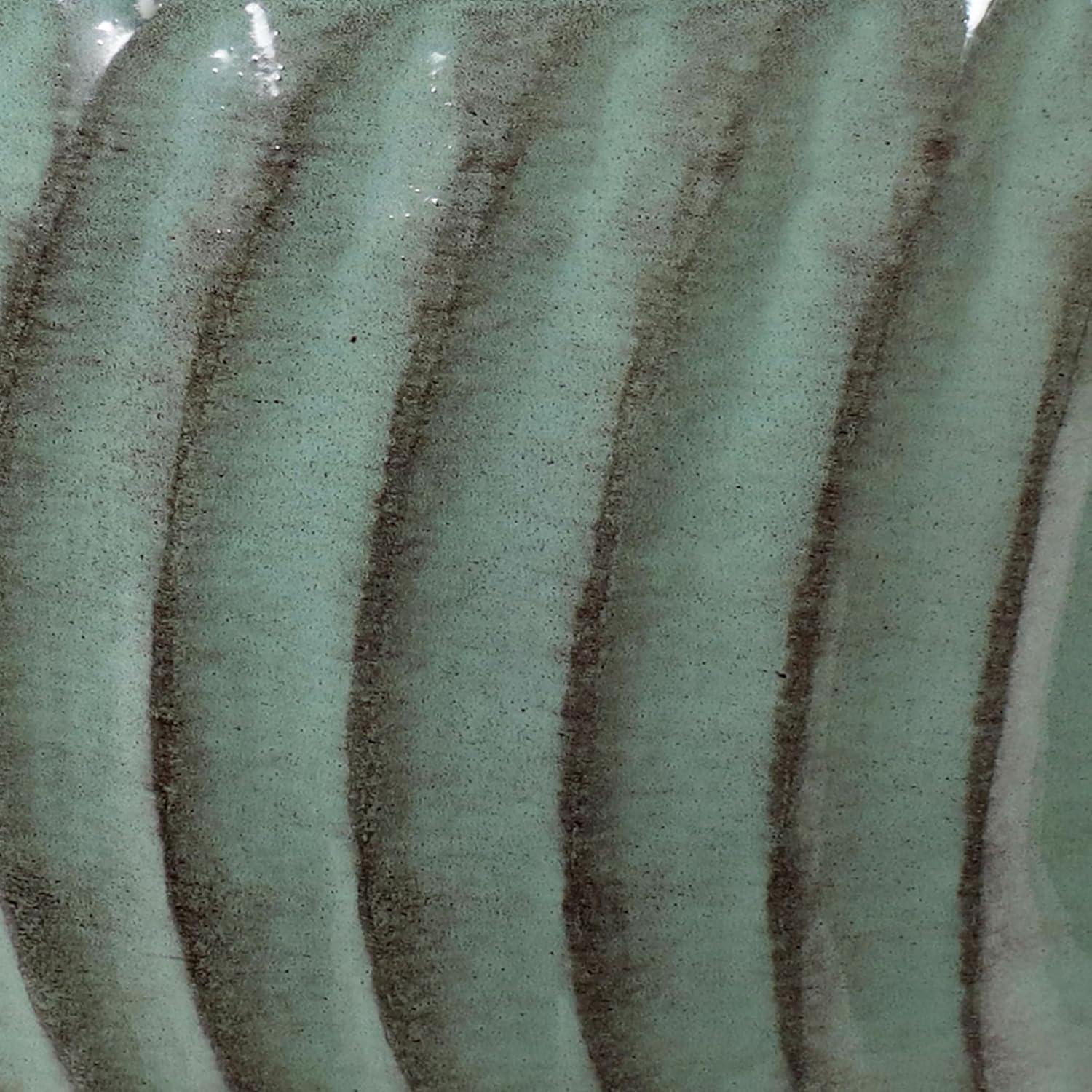 image:imageSunnydaze Metal Garden Hose Holder Pot with Lid UVResistant 145Foot Garden Hose Pot Holder Sage Glaze FinishSage Glaze