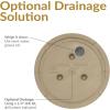 Sunnydaze 16-Inch Darcy Round Plant Pot – Polyresin Large Outdoor Urn Planter with Drillable Drainage Hole – 2 Pack – Beige(4)