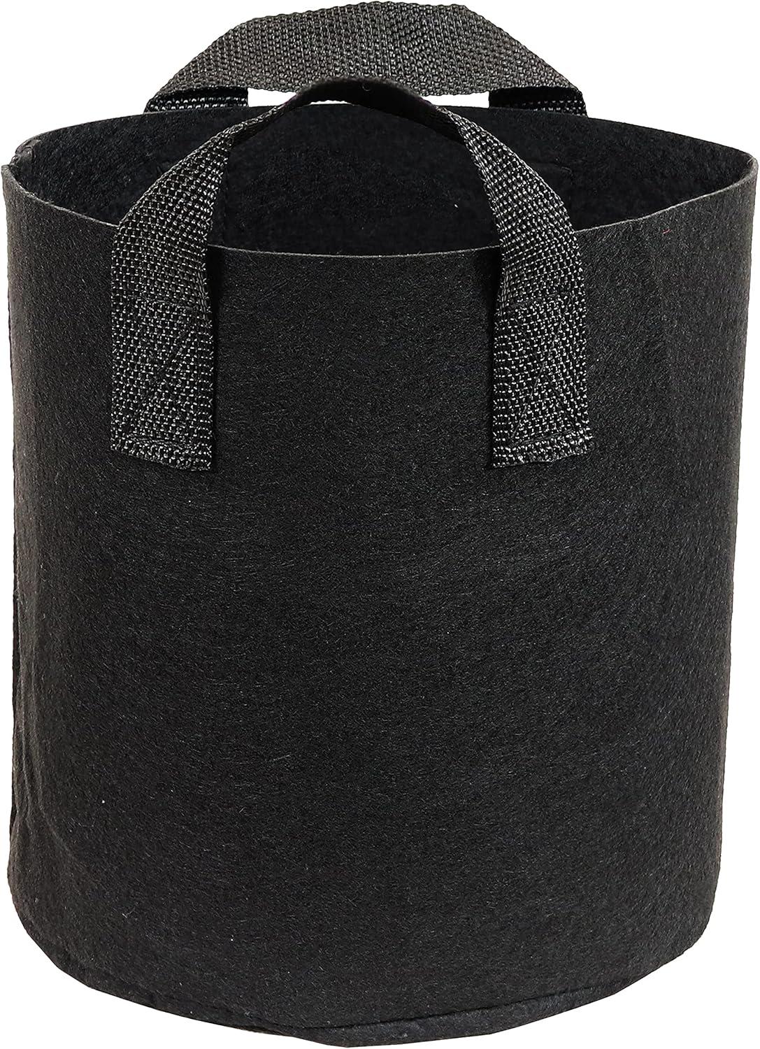 image:imageSunnydaze 10Pack of 7Gallon Garden Grow Bags for Vegetables Black 300 GSM NonWoven Polypropylene Felt Fabric Flower Pots and Planters with Handles Gardening Containers2 gal