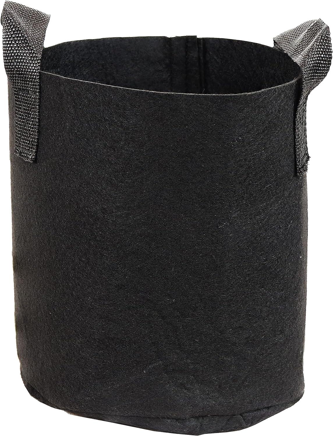 image:imageSunnydaze 10Pack of 7Gallon Garden Grow Bags for Vegetables Black 300 GSM NonWoven Polypropylene Felt Fabric Flower Pots and Planters with Handles Gardening Containers2 gal