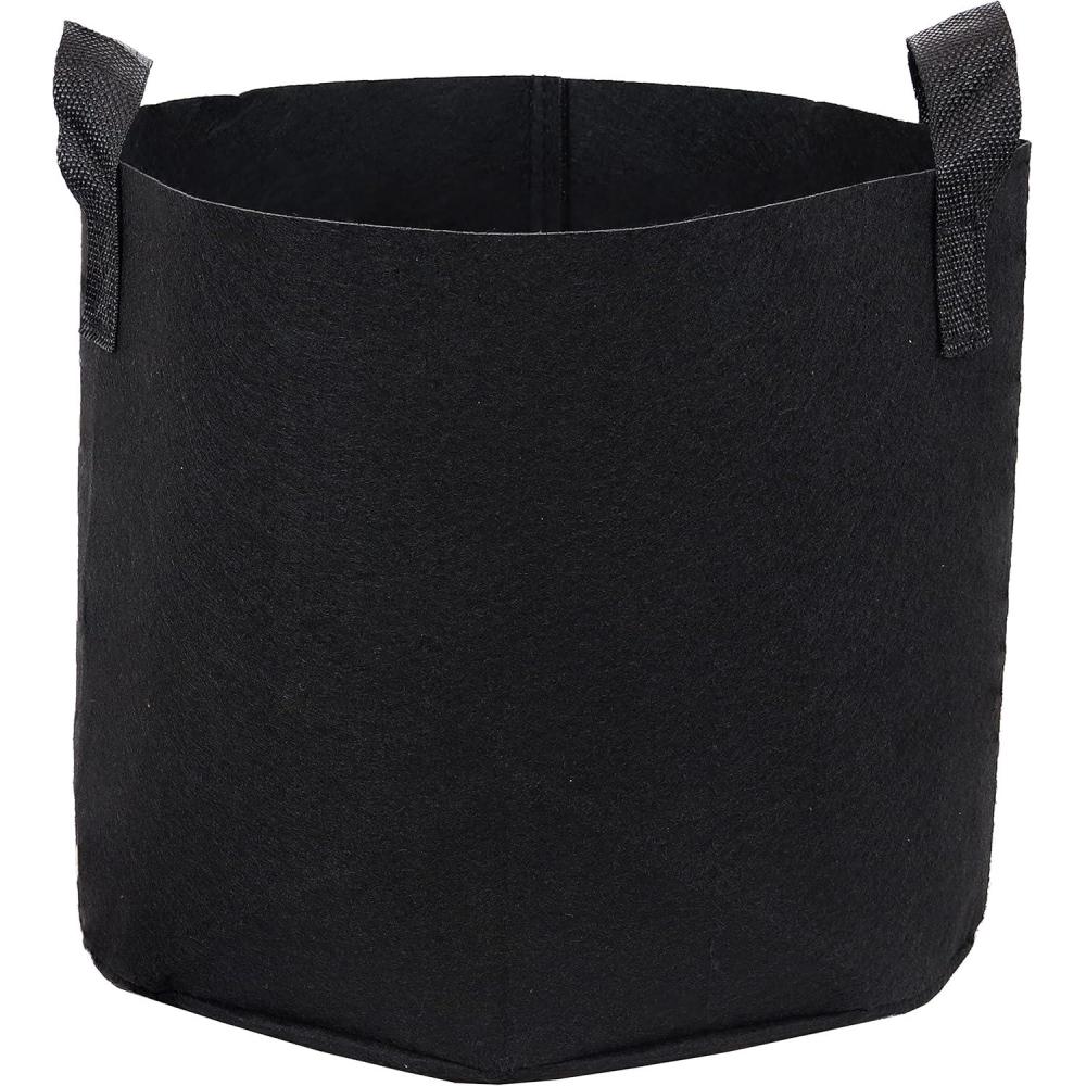 image:imageSunnydaze 1Pack of 7Gallon Garden Grow Bags for Vegetables 300 GSM NonWoven Polypropylene Felt Fabric Flower Pots and Planters with Handles Single Gardening Container5 gal