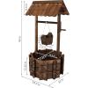 Sunnydaze 45” H Wooden Garden Wishing Well for Outside – Decorative Wishing Well Planter Cover with Hanging Flower Bucket