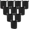 Sunnydaze 10-Pack of 7-Gallon Garden Grow Bags for Vegetables – Black 300 GSM Non-Woven Polypropylene Felt Fabric Flower Pots and Planters with Handles – Gardening Containers(2 gal)