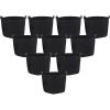 Sunnydaze 10-Pack of 7-Gallon Garden Grow Bags for Vegetables – Black 300 GSM Non-Woven Polypropylene Felt Fabric Flower Pots and Planters with Handles – Gardening Containers(7 gal)
