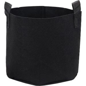 Sunnydaze 1-Pack of 7-Gallon Garden Grow Bags for Vegetables – 300 GSM Non-Woven Polypropylene Felt Fabric Flower Pots and Planters with Handles – Single Gardening Container(5 gal)