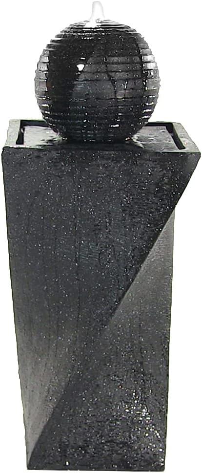 image:imageSunnydaze 32Inch Outdoor Solar Water Fountain Backyard Water Fountain with Solar Battery Backup and LED Light for Garden Patio Yard or Balcony