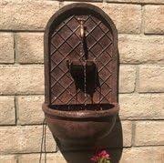 image:imageSunnydaze 33 Outdoor Wall Water Fountain with Pump and Panel Florentine Finish French Lily SolarPoweredIron