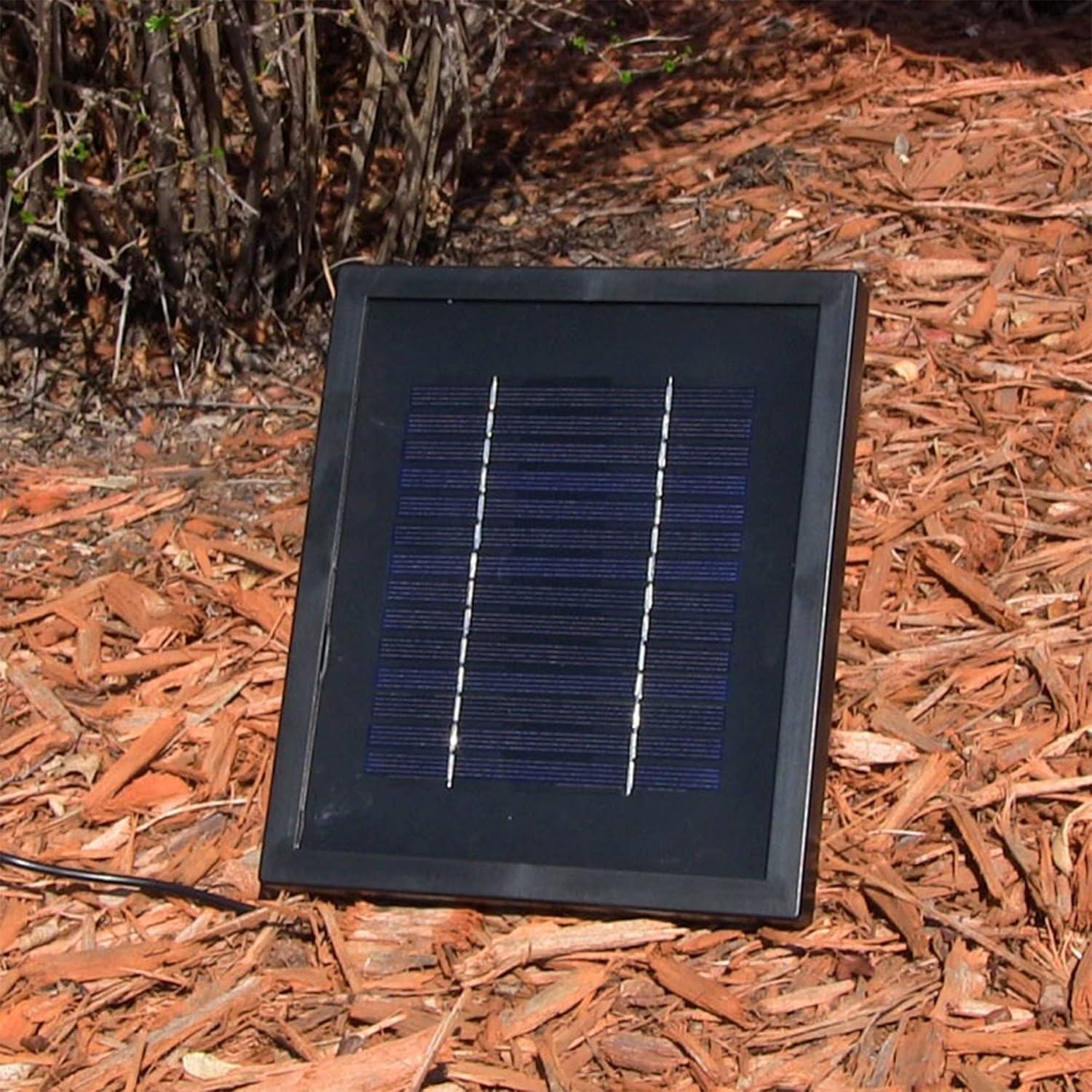 image:imageSunnydaze 33 Outdoor Wall Water Fountain with Pump and Panel Florentine Finish French Lily SolarPoweredIron