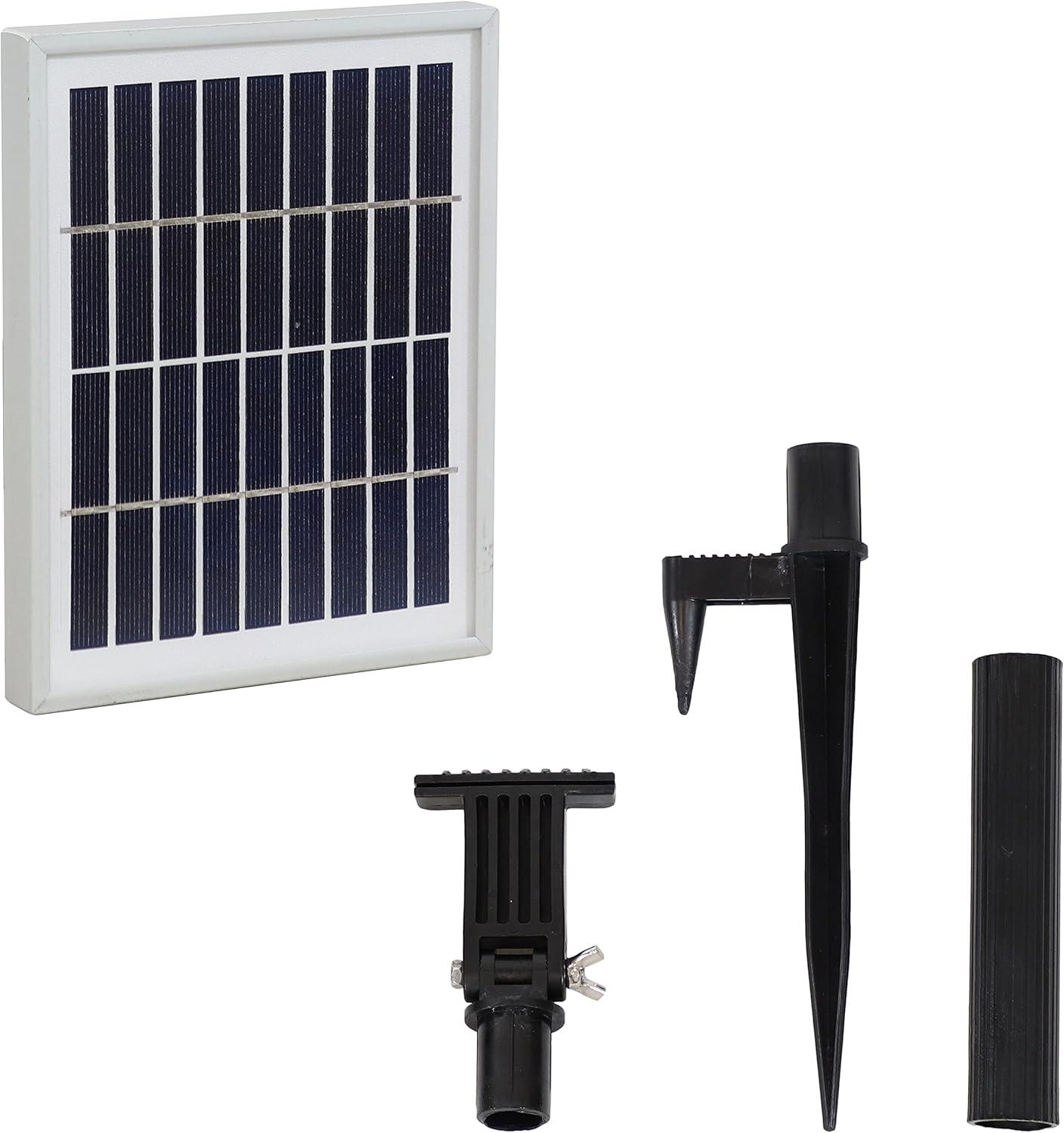 image:imageSunnydaze 45Inch 2Tier Arcade Outdoor Solar Water Fountain Outdoor Water Feature with LED Light for Garden Patio Yard or Balcony WhiteWhite