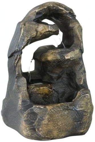 image:imageSunnydaze Cavernous Rock Tiers Tabletop Water Fountain 12 Inch Relaxing Indoor Desktop Water Fountain Office Bedroom Living Room