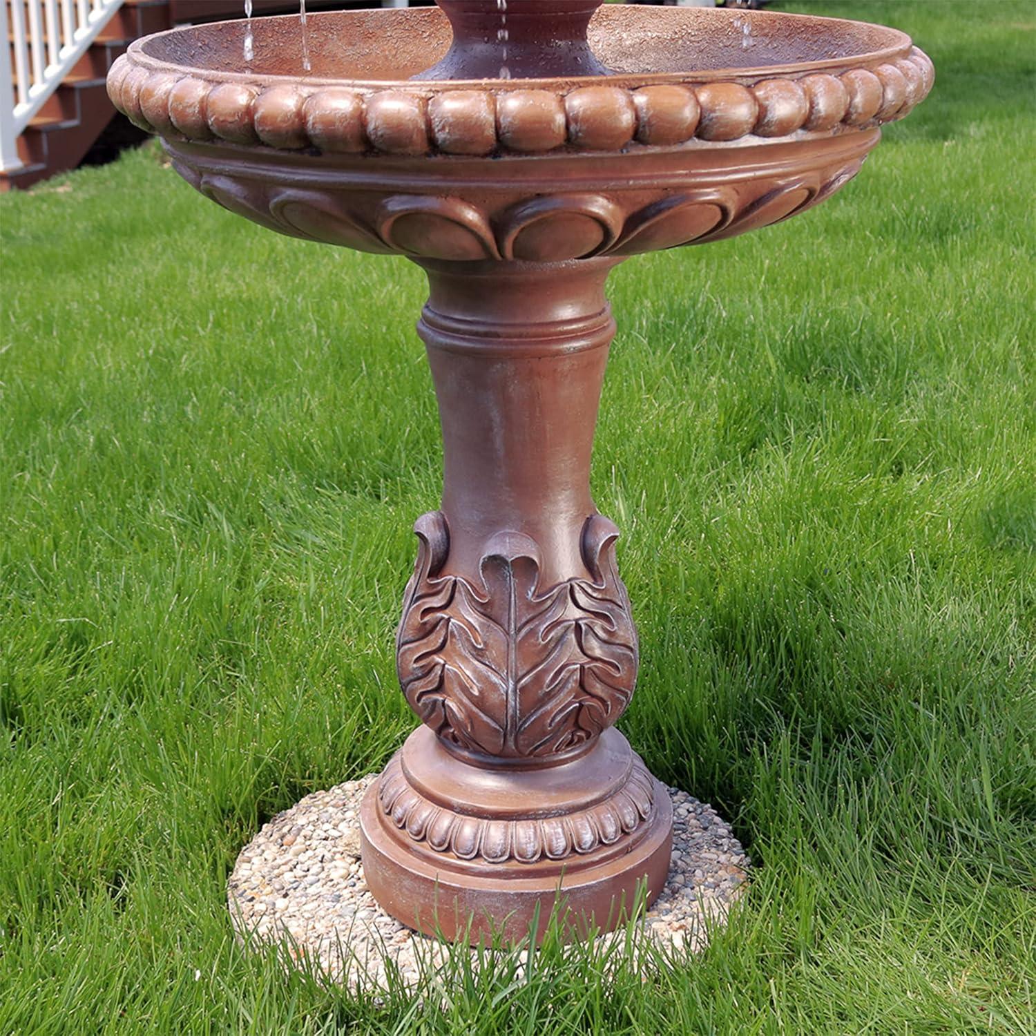 image:imageSunnydaze Dove Pair 43Inch 3Tier Outdoor Water Fountain with Electric Submersible Pump for Garden Patio or Yard