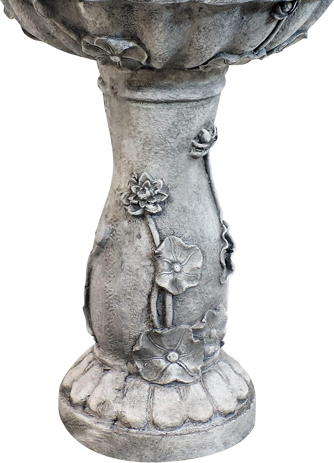 image:imageSunnydaze Fairy Flower Solar Water Fountain 42Inch Outdoor Water Feature with LED Light for Garden Patio Decks
