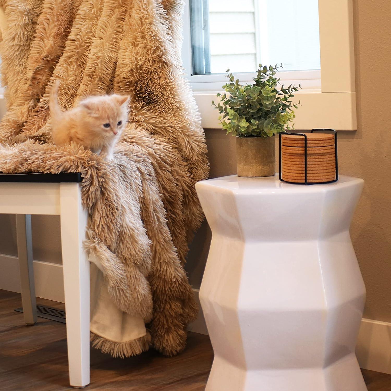 image:imageSunnydaze Marrakesh Ceramic Garden Stool Side Table with Lattice Design Indoor or Outdoor 1775Inch H White Glazed FinishWhite