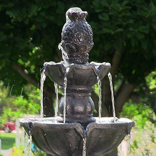 image:imageSunnydaze Pineapple 52Inch 4Tier Outdoor Water Fountain Tall Outdoor Fountain for Garden Patio or Yard EarthBlack