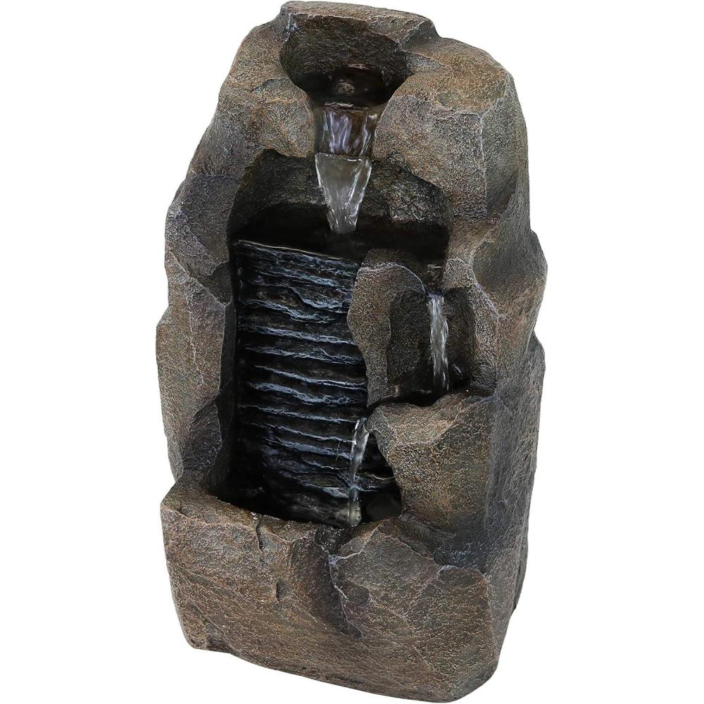 image:imageSunnydaze Stony Rock Tabletop Water Fountain 11 Inch Relaxing Indoor Desktop Water Fountain Office Bedroom Living Room