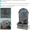 Sunnydaze 28-Inch Outdoor French-Inspired Flat Back Water Fountain – Glass Fiber Reinforced Concrete Construction
