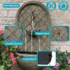 Sunnydaze 33″ Outdoor Wall Water Fountain with Pump and Panel – Florentine Finish – French Lily – Solar-Powered(French Limestone)
