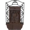 Sunnydaze 33″ Outdoor Wall Water Fountain with Pump and Panel – Florentine Finish – French Lily – Solar-Powered(Iron)