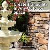 Sunnydaze 51-Inch Electric Water Fountain – Outdoor Water Feature – 3-Tier Outdoor Fountain with Pineapple Top – White