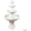 Sunnydaze 52-Inch 3-Tier Outdoor Water Fountain with Fruit Top – Large Outdoor Water Feature for Garden, Patio, Yard or Balcony – White