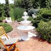 Sunnydaze 52-Inch 3-Tier Outdoor Water Fountain with Fruit Top – Large Outdoor Water Feature for Garden, Patio, Yard or Balcony – White