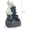 Sunnydaze Angel Falls 29-Inch Outdoor Solar Water Fountain – Outdoor Water Feature with LED Light for Garden, Patio, Yard or Balcony