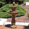 Sunnydaze Blooming Flower 38-Inch 2-Tier Outdoor Water Fountain with Electric Submersible Pump for Garden, Patio or Yard