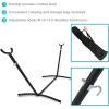 Sunnydaze Brazilian Portable Steel Hammock Stand for Outside with Carrying Case – 400-Pound Capacity Hammock Frame – Black Finish(Black)