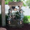 Sunnydaze Children at The Well 39-Inch Electric Water Fountain – with LED Lights and Electric Submersible Pump for Patio, Yard or Deck
