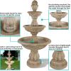 Sunnydaze Cornucopia 61-Inch 3-Tier Electric Water Fountain – Large Outdoor Water Feature for Garden, Patio or Yard