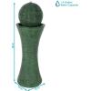 Sunnydaze Desert Spring 30-Inch Solar Powered Fountain with Battery Backup for Garden, Patio, Yard or Balcony – Polystone