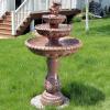 Sunnydaze Dove Pair 43-Inch 3-Tier Outdoor Water Fountain with Electric Submersible Pump for Garden, Patio or Yard